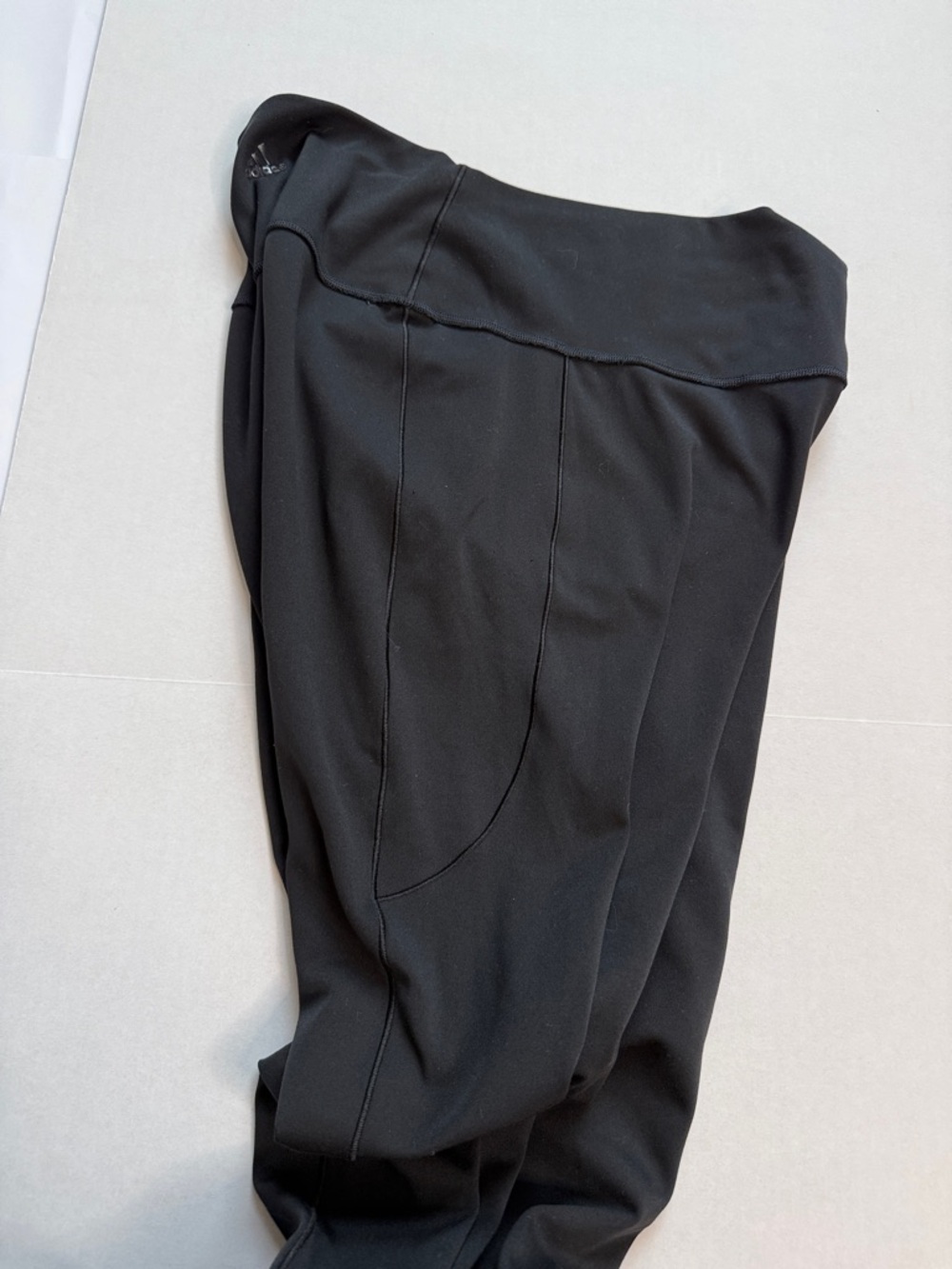 Adidas High-Rise Workout Leggings Cropped Black size Large - Picture 7 of 13